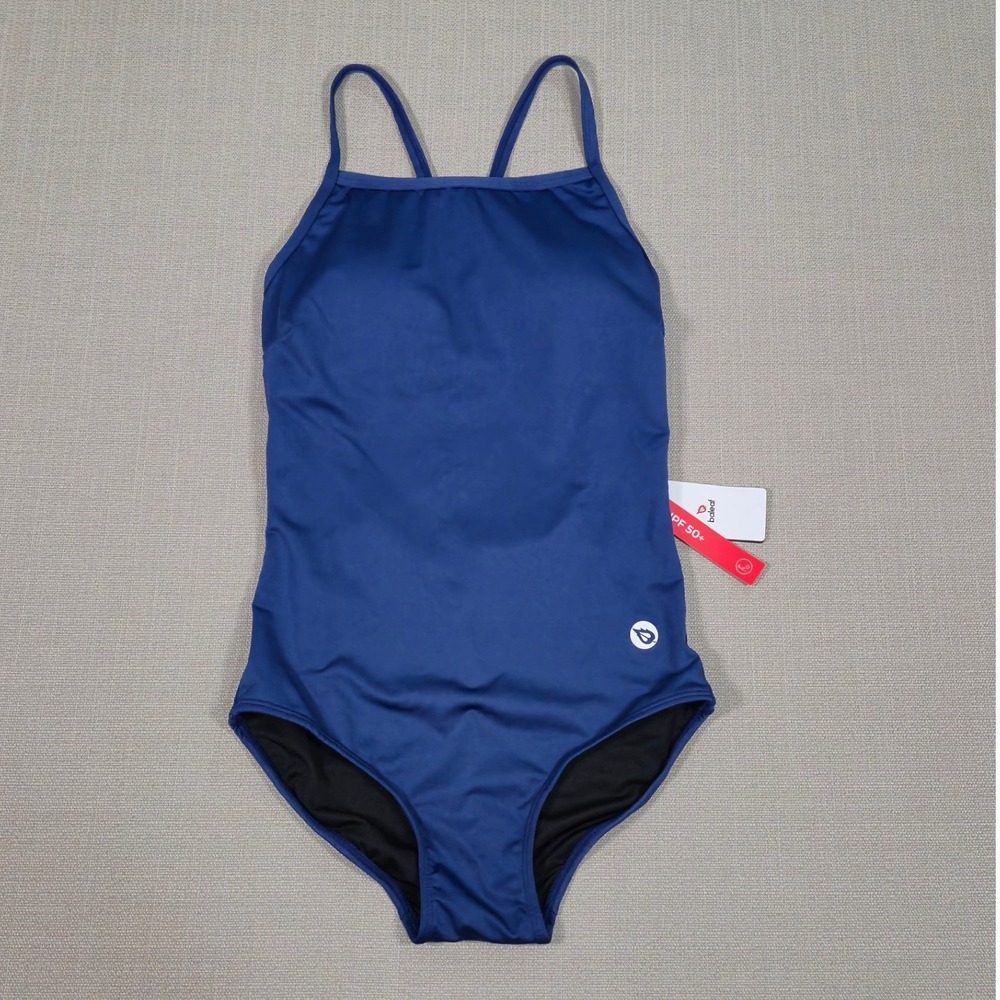 Baleaf Womens One Piece Swimsuit Navy Blue UPF 50+ Athletic Training Size 34 NEW